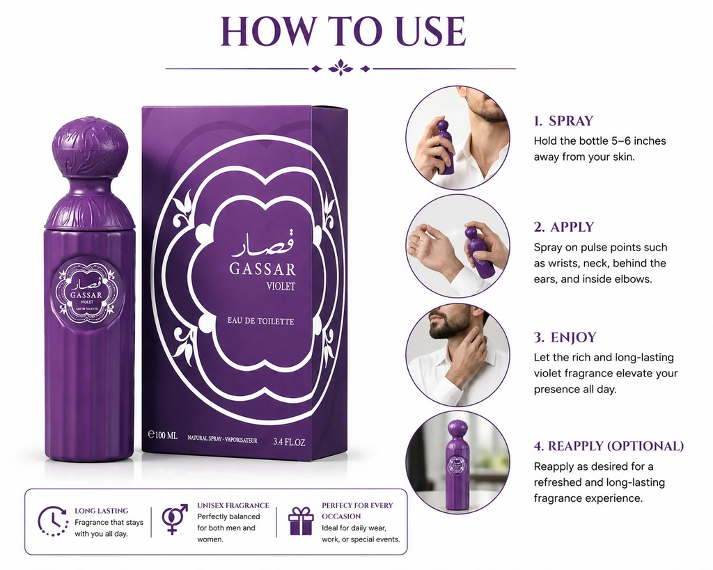 Gassar Violet Perfume Spray