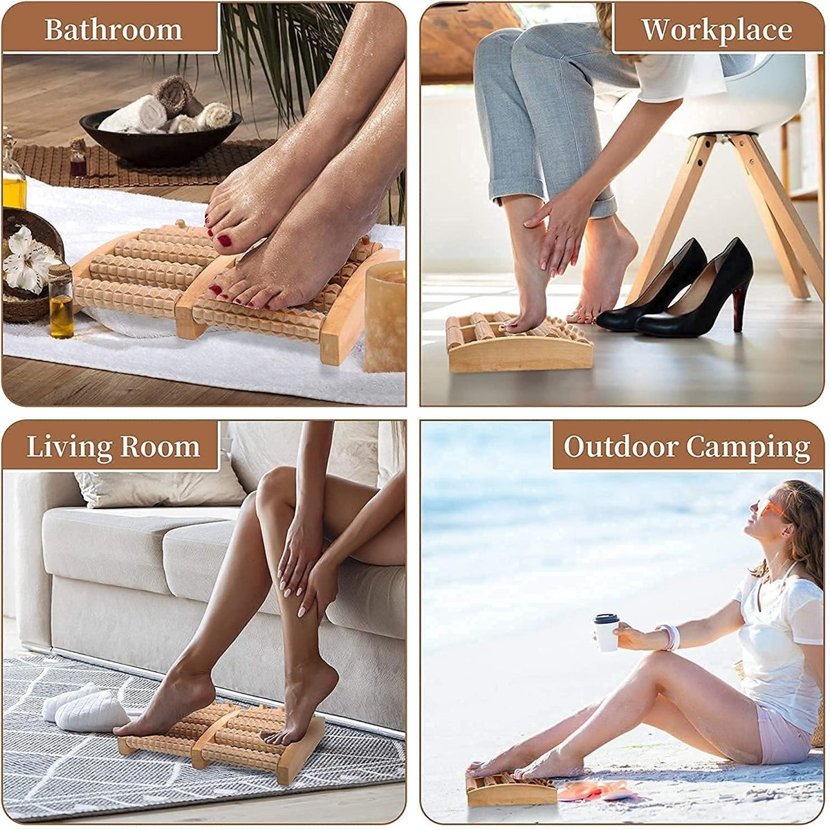 Wooden Foot Massager Roller